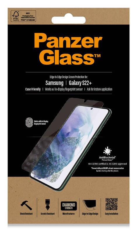 Tvrzené sklo PanzerGlass Edge-to-Edge na Samsung Galaxy S22 průhledné