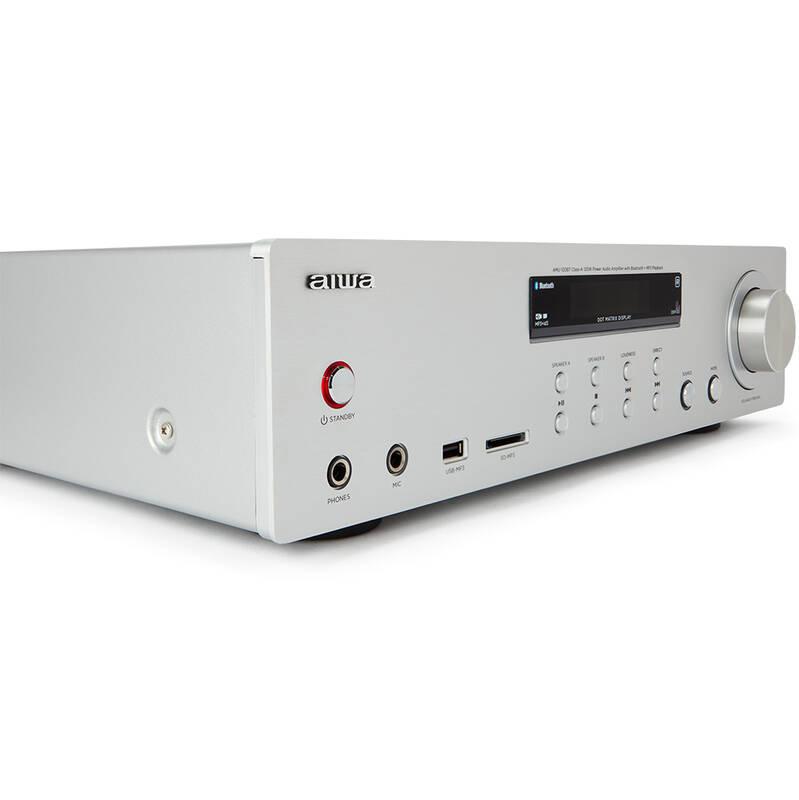 AV Receiver AIWA AMU-120BT stříbrný