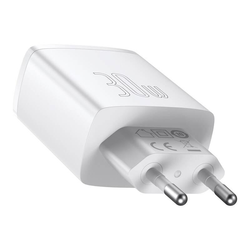 Nabíječka do sítě Baseus 2x USB-A, 1x USB-C, 30W bílá, Nabíječka, do, sítě, Baseus, 2x, USB-A, 1x, USB-C, 30W, bílá