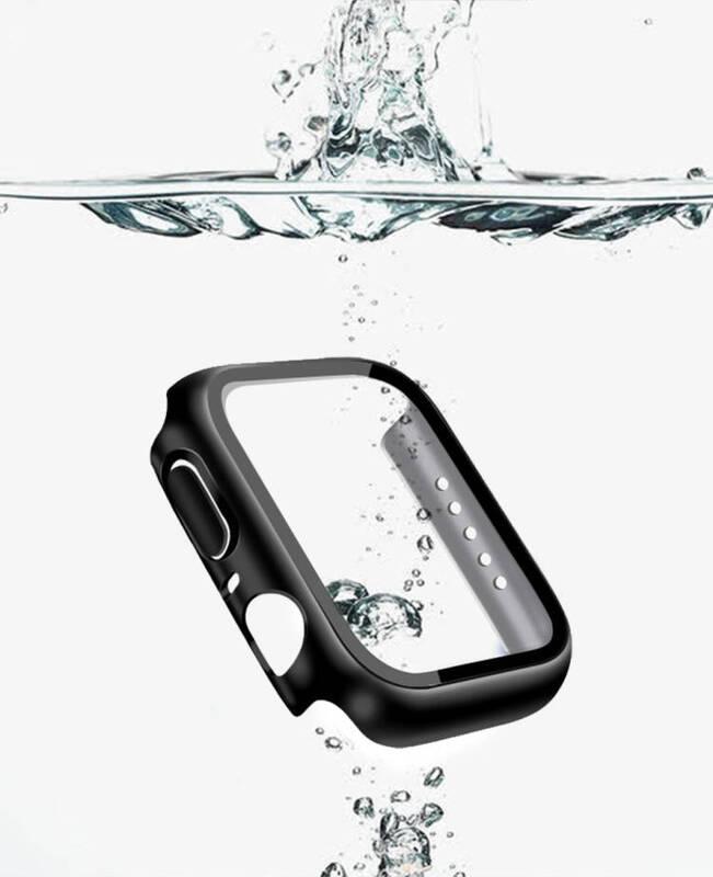 Ochranné pouzdro COTEetCI s ochranou displeje pro Apple Watch 7 45mm bílé