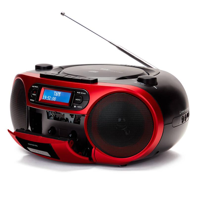 Radiomagnetofon s DAB CD AIWA BBTC-660DAB červený