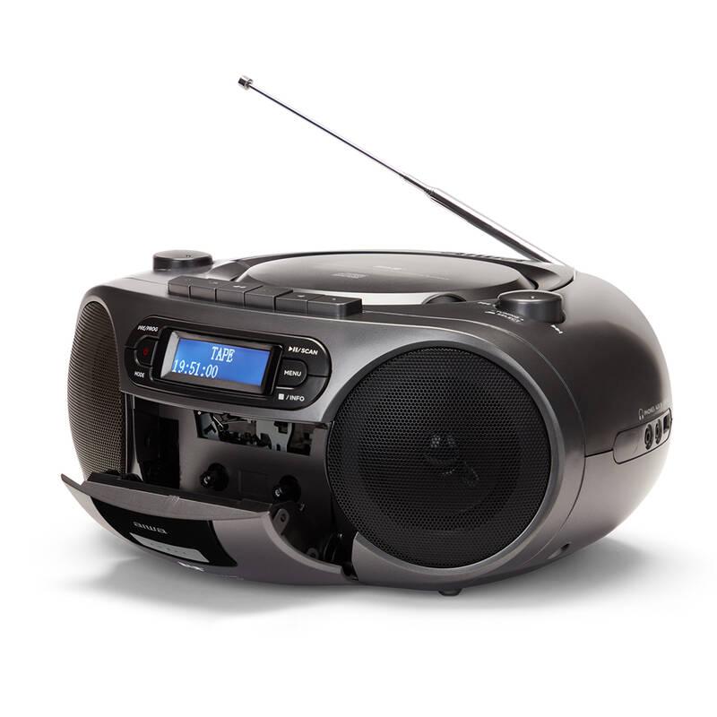 Radiomagnetofon s DAB CD AIWA BBTC-660DAB šedý