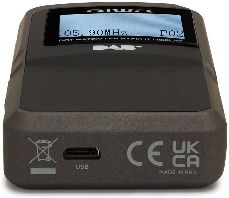 Radiopřijímač s DAB AIWA RD-20DAB černý