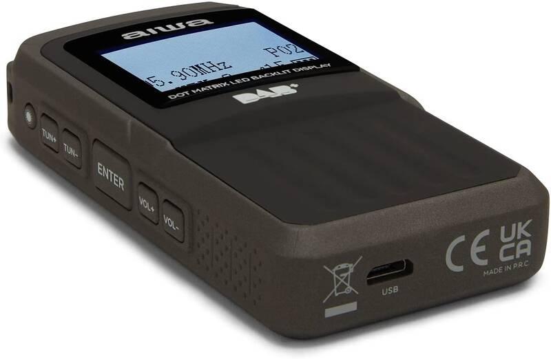 Radiopřijímač s DAB AIWA RD-20DAB černý