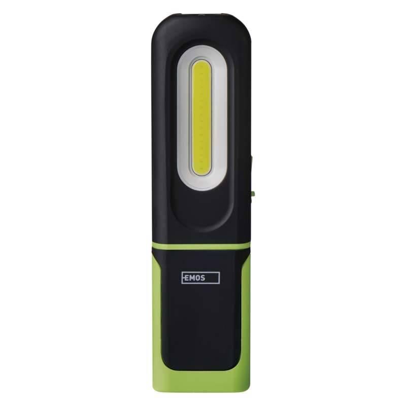 Svítilna EMOS COB LED SMD LED, 330 lm, 1200 mAh černá zelená