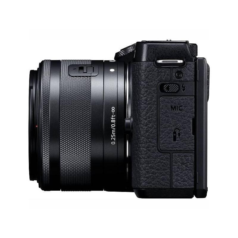 Digitální fotoaparát Canon EOS M6 MARK II EF-M 15-45 IS STM EVF hledáček Web Cam Kit černý