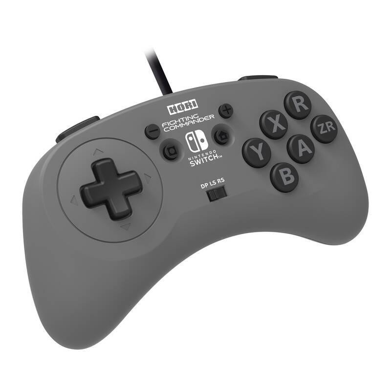 Gamepad HORI Fighting Commander pro Nintendo Switch šedý