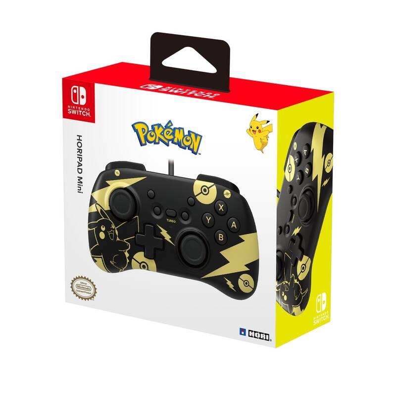 Gamepad HORI HORIPAD Mini pro Nintendo Switch - Pikachu Black & Gold