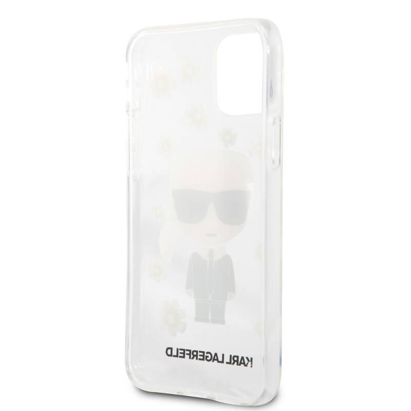 Kryt na mobil Karl Lagerfeld Flower na Apple iPhone 12 12 Pro průhledný