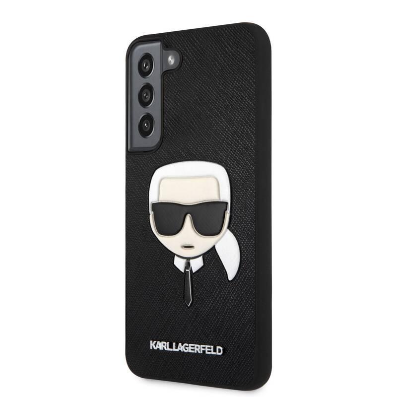 Kryt na mobil Karl Lagerfeld Saffiano Karl Head na Samsung Galaxy S22 černý