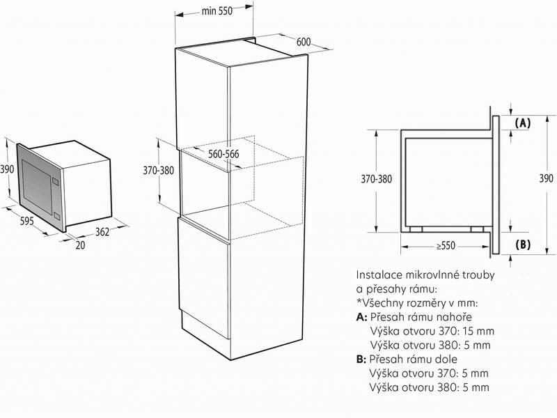 Mikrovlnná trouba Mora VMT 745 B černá