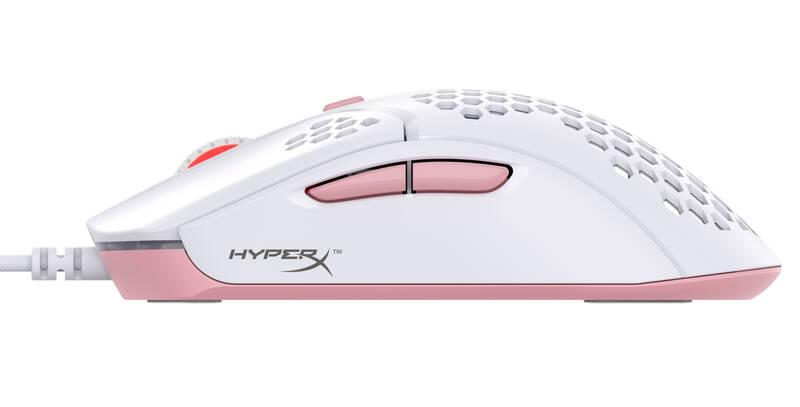 Myš HyperX Pulsefire Haste bílá růžová