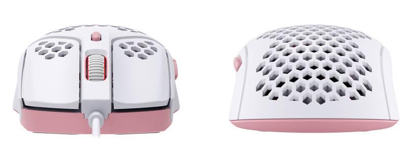 Myš HyperX Pulsefire Haste bílá růžová