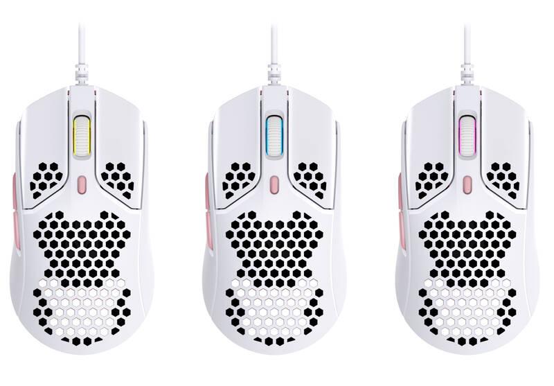 Myš HyperX Pulsefire Haste bílá růžová