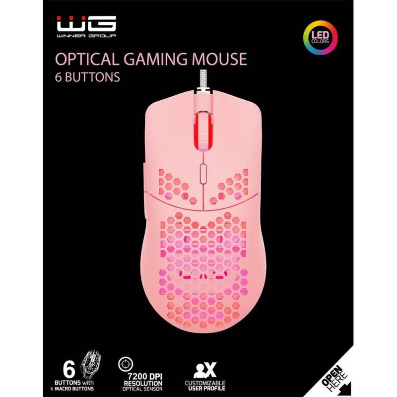 Myš WG 2 růžová