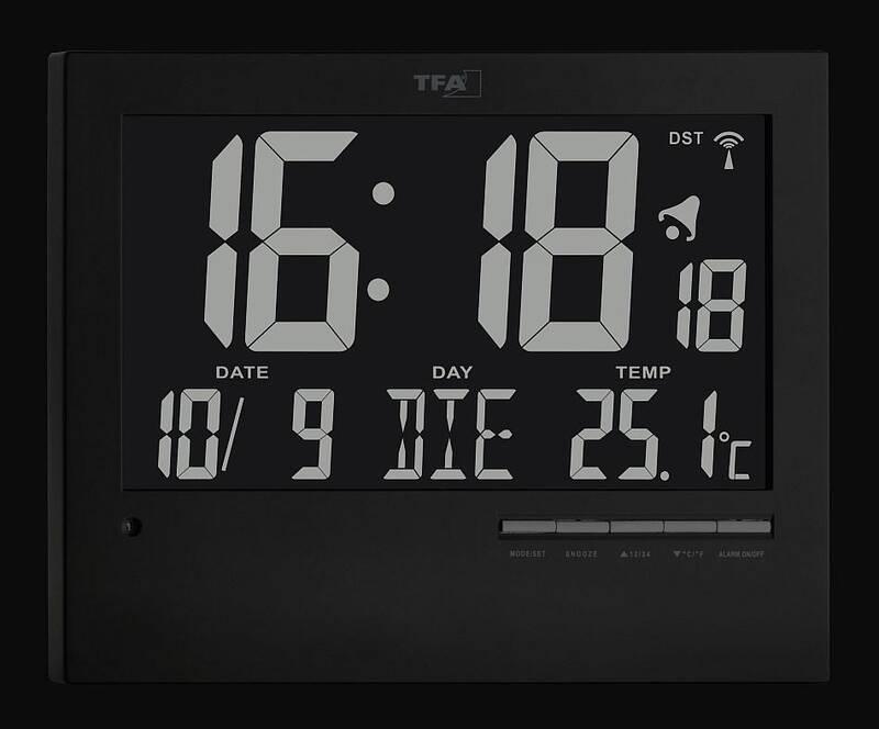 Nástěnné hodiny TFA TFA 60.4508 černé