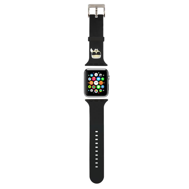 Řemínek Karl Lagerfeld Karl Head na Apple Watch 42 44 45mm černý