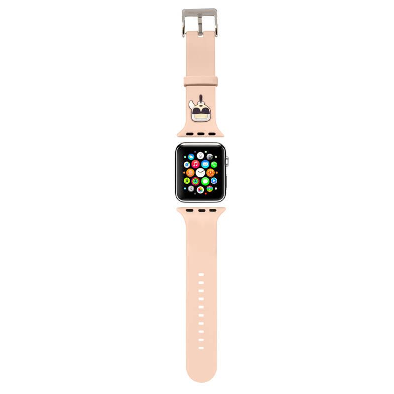 Řemínek Karl Lagerfeld Karl Head na Apple Watch 42 44 45mm růžový