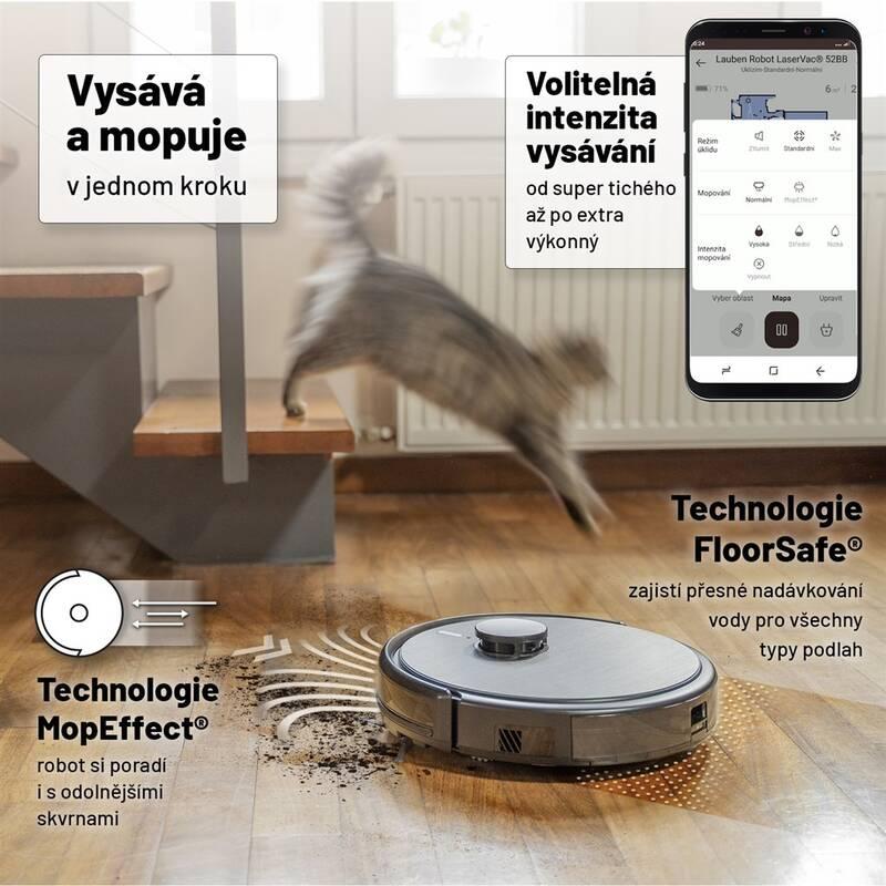 Robotický vysavač Lauben LaserVac® 52BB Pet černý
