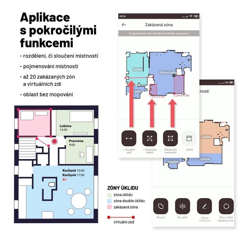 Robotický vysavač Lauben LaserVac® 52BB Pet černý