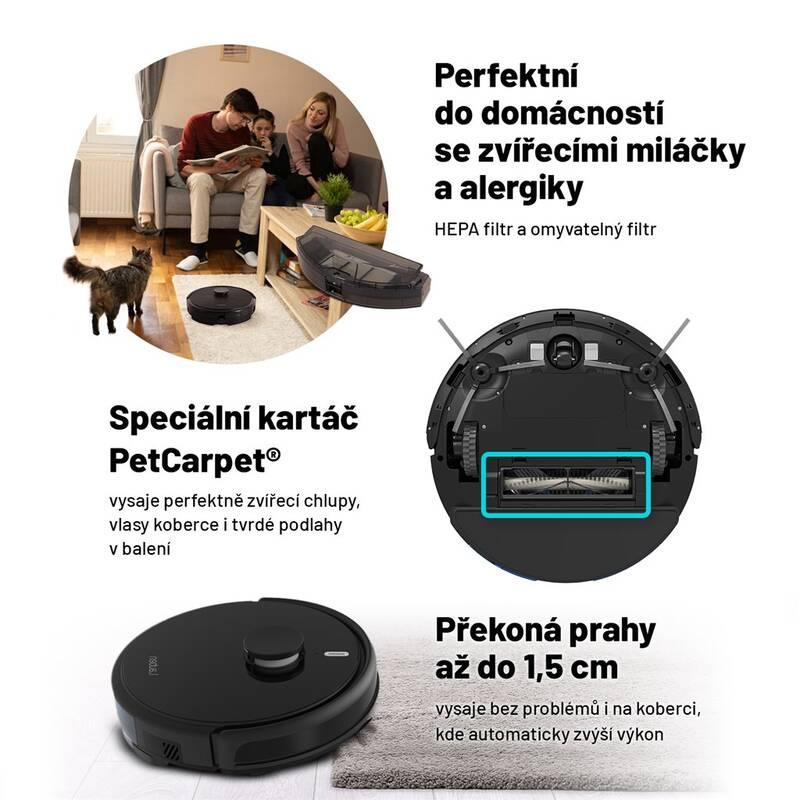 Robotický vysavač Lauben LaserVac® 52BB Pet černý