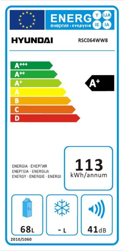 Chladnička Hyundai RSC064WW8 bílá