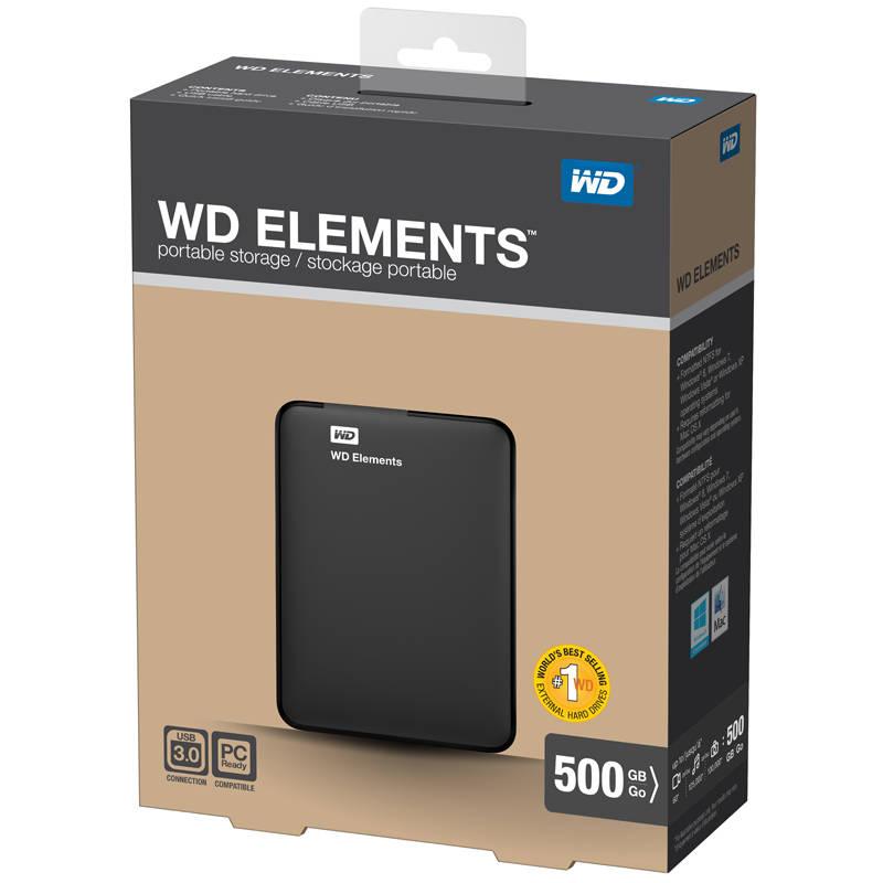 Externí pevný disk 2,5" Western Digital Elements Portable 500GB černý