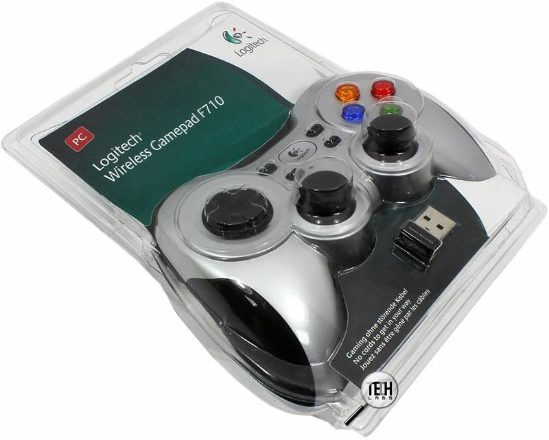 Gamepad Logitech F710 Wireless pro PC stříbrný