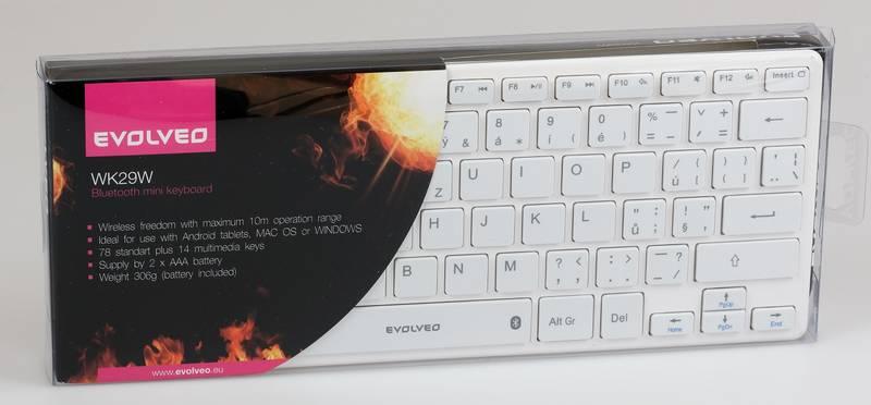 Klávesnice Evolveo WK29W Bluetooth, CZ bílá