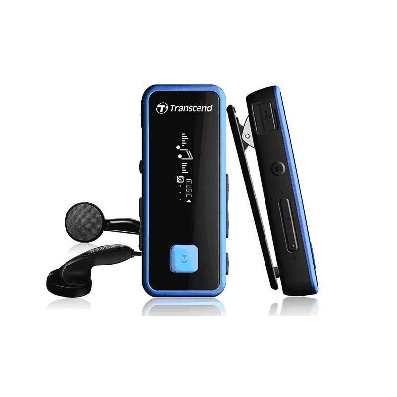 MP3 přehrávač Transcend MP350 8GB černý modrý, MP3, přehrávač, Transcend, MP350, 8GB, černý, modrý
