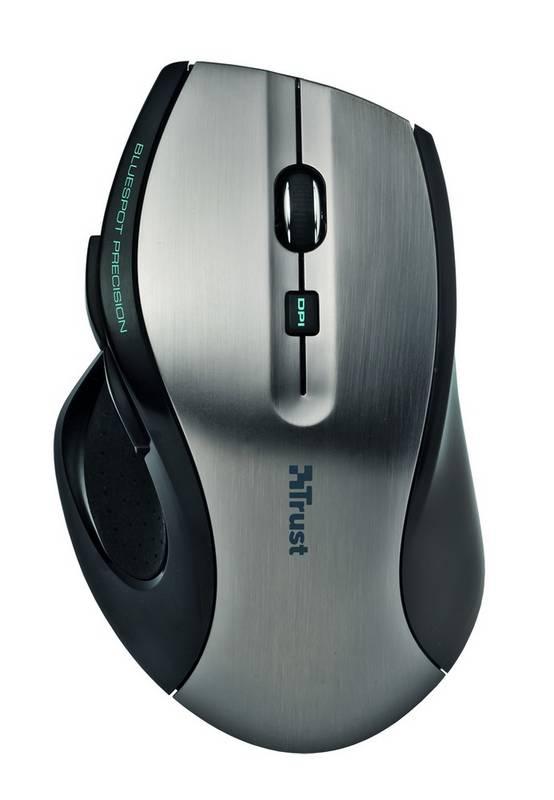 Myš Trust MaxTrack Wireless černá stříbrná