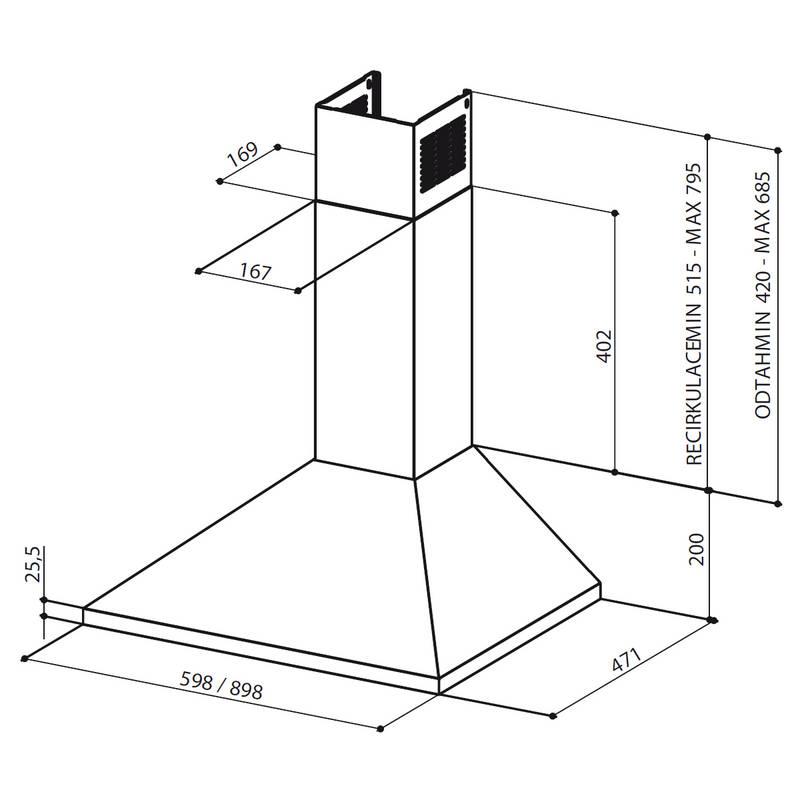 Odsavač par Faber VALUE X A60 doprodej nerez, Odsavač, par, Faber, VALUE, X, A60, doprodej, nerez