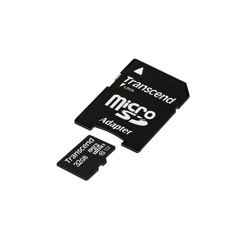 Paměťová karta Transcend MicroSDHC Premium 32GB UHS-I U1 adapter, Paměťová, karta, Transcend, MicroSDHC, Premium, 32GB, UHS-I, U1, adapter