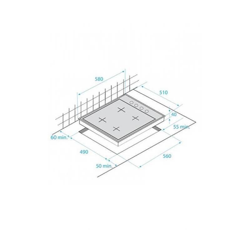 Plynová varná deska Beko HIZG64121SX Inoxlook