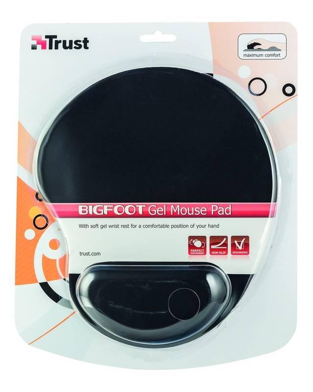 Podložka pod myš Trust Bigfoot Gel, 24 x 21 cm černá