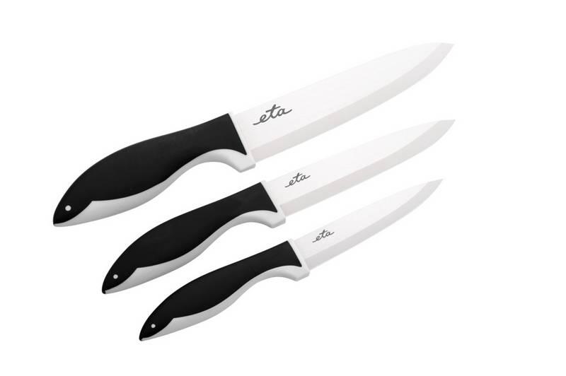 Sada kuchyňských nožů ETA keramické nože 3 ks černá, Sada, kuchyňských, nožů, ETA, keramické, nože, 3, ks, černá