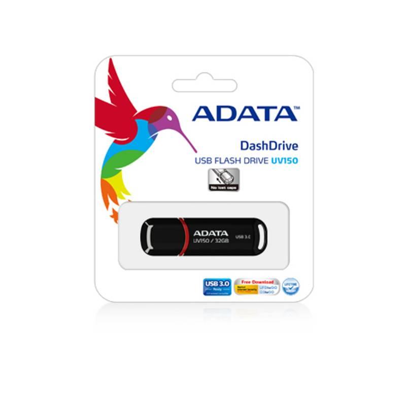 USB Flash ADATA UV150 32GB černý, USB, Flash, ADATA, UV150, 32GB, černý