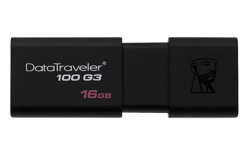 USB Flash Kingston DataTraveler 100 G3 16GB černý