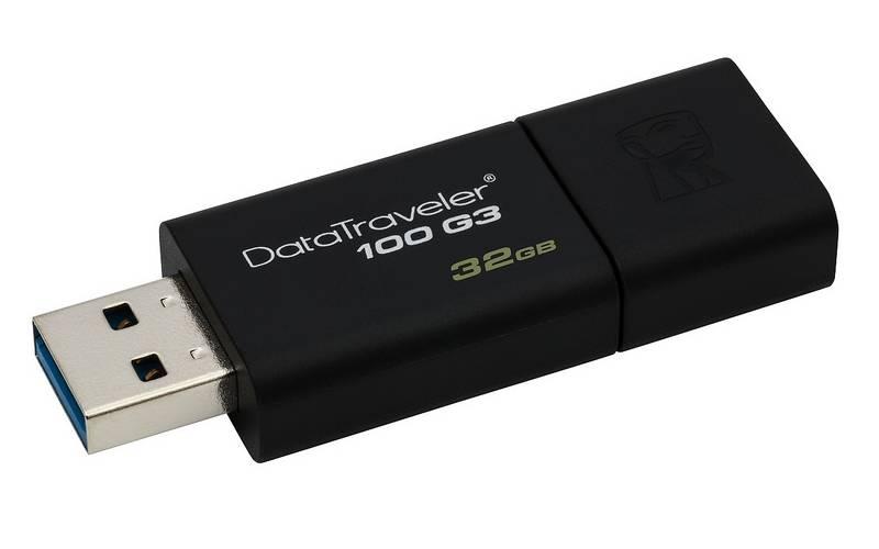 USB Flash Kingston DataTraveler 100 G3 32GB černý