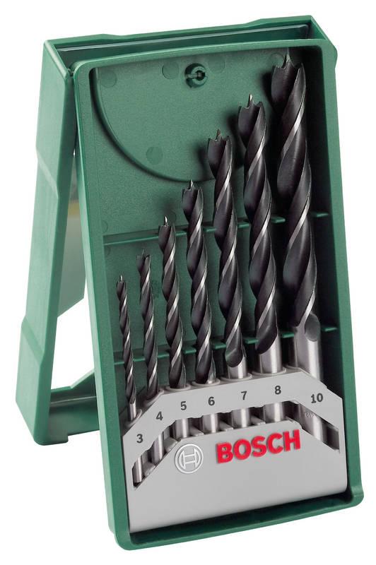 Sada vrtáků Bosch 7dílná minivrtáků do dřeva X-Line černé stříbrné