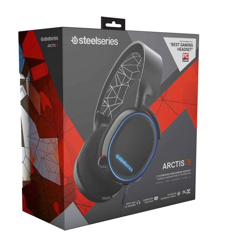 Headset SteelSeries Arctis 5 černý, Headset, SteelSeries, Arctis, 5, černý