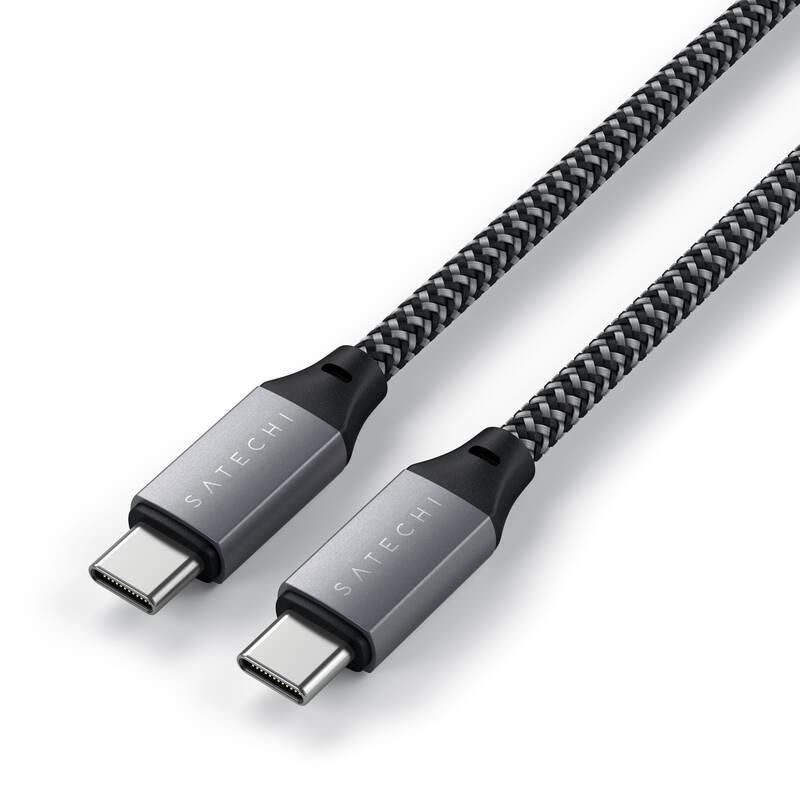 Kabel Satechi USB-C USB-C, 25 cm šedý, Kabel, Satechi, USB-C, USB-C, 25, cm, šedý