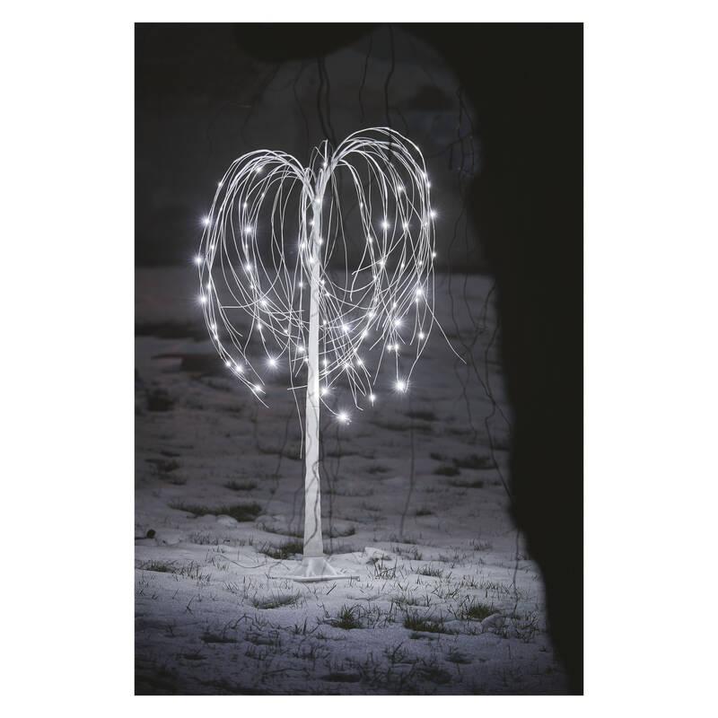 LED dekorace EMOS 72 NANO LED svítící stromek, 120 cm, venkovní i vnitřní, studená bílá