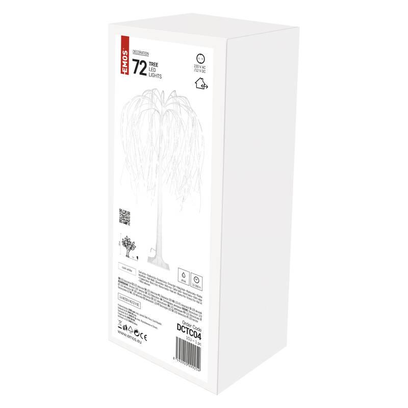 LED dekorace EMOS 72 NANO LED svítící stromek, 120 cm, venkovní i vnitřní, studená bílá