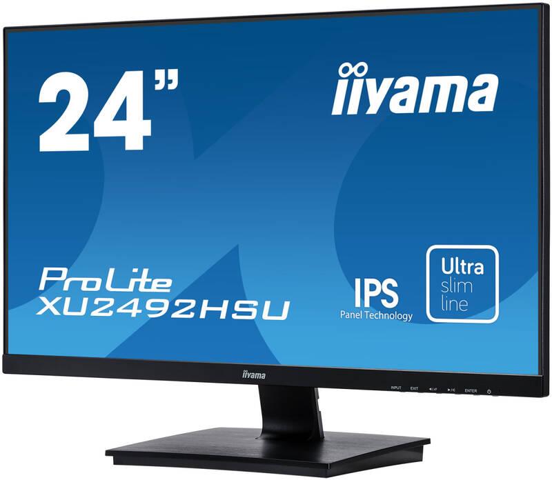 Monitor IIYAMA PROLITE XU2492HSU-B1 černý, Monitor, IIYAMA, PROLITE, XU2492HSU-B1, černý