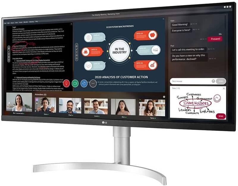 Monitor LG 34WN650 černý bílý