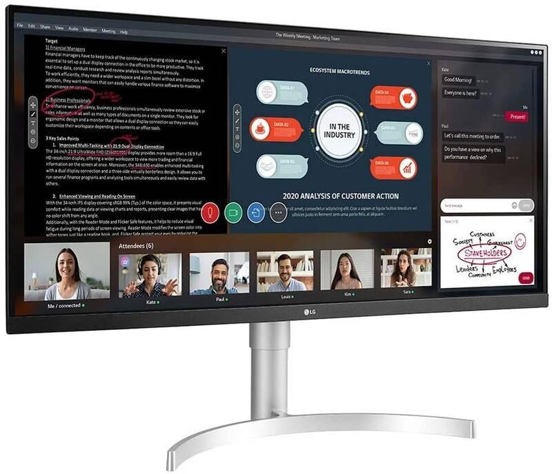 Monitor LG 34WN650 černý bílý