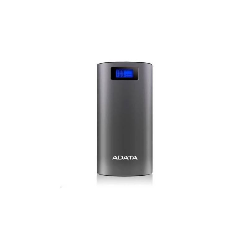Powerbank ADATA P20000D, 20000mAh šedá