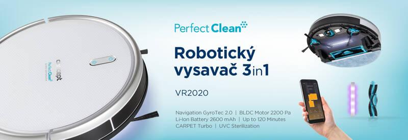 Robotický vysavač Concept Perfect Clean VR2020 3 v 1 Gyro Defender UVC bílý