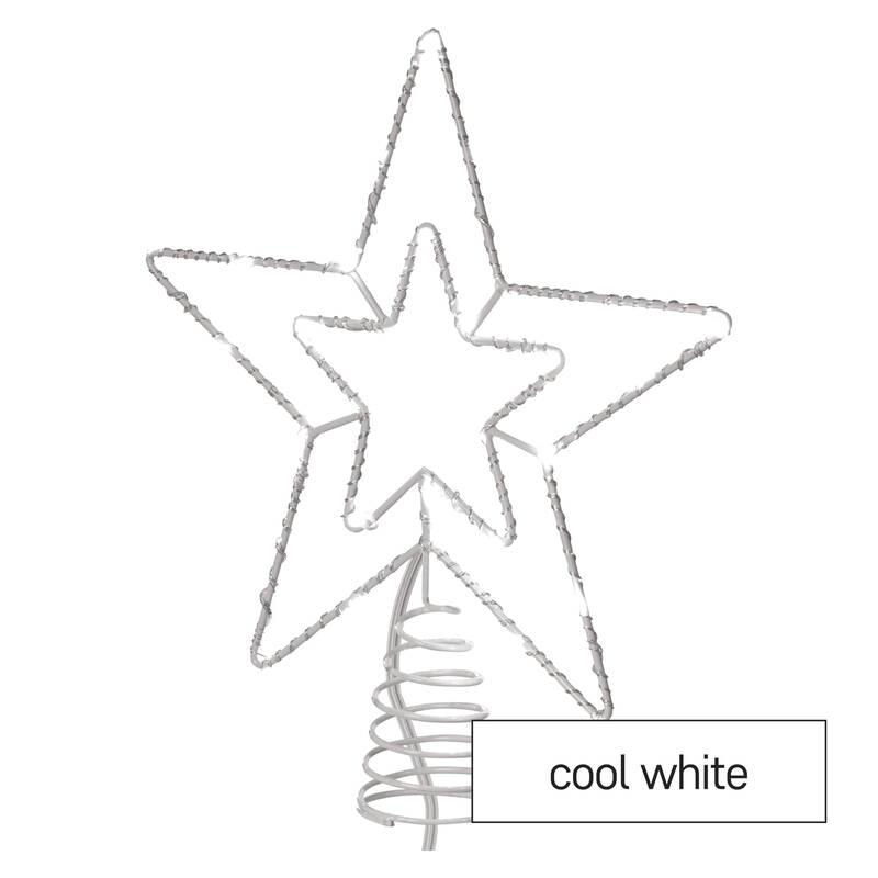 Spojovací řetěz EMOS 30 LED Standard spojovací vánoční hvězda, 28,5 cm, venkovní i vnitřní, studená bílá, časovač